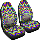 Twinkle Psychedelic Optical Illusion Universal Fit Car Seat Covers 102422