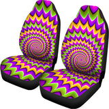 Twisted Colors Moving Optical Illusion Universal Fit Car Seat Covers 102422