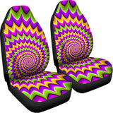 Twisted Colors Moving Optical Illusion Universal Fit Car Seat Covers 102422