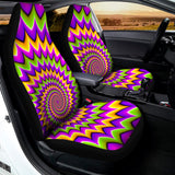 Twisted Colors Moving Optical Illusion Universal Fit Car Seat Covers 102422