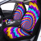 Twisted Spiral Moving Optical Illusion Universal Fit Car Seat Covers 102422