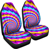 Twisted Spiral Moving Optical Illusion Universal Fit Car Seat Covers 102422