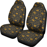 Tyrannosaurus Dino Fossil Pattern Print Universal Fit Car Seat Covers 102422