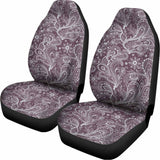 Umber Floral Bohemian Pattern Print Universal Fit Car Seat Covers 102422