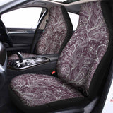 Umber Floral Bohemian Pattern Print Universal Fit Car Seat Covers 102422