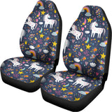 Unicorn Dream Cartoon Pattern Print Universal Fit Car Seat Covers 102422