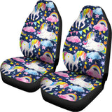 Unicorn Night Festival Pattern Print Universal Fit Car Seat Covers 102422