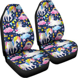 Unicorn Night Festival Pattern Print Universal Fit Car Seat Covers 102422