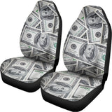 US Dollar Pattern Print Universal Fit Car Seat Covers 102422