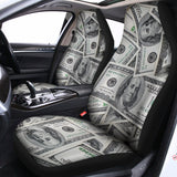 US Dollar Pattern Print Universal Fit Car Seat Covers 102422