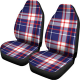 USA Patriotic Plaid Print Universal Fit Car Seat Covers 102422
