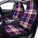 USA Patriotic Plaid Print Universal Fit Car Seat Covers 102422