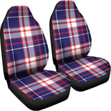 USA Patriotic Plaid Print Universal Fit Car Seat Covers 102422