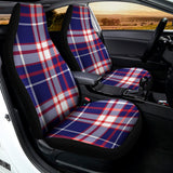 USA Patriotic Plaid Print Universal Fit Car Seat Covers 102422