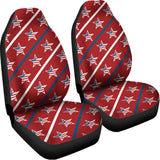 USA Patriotic Star Pattern Print Universal Fit Car Seat Covers 102422