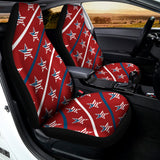 USA Patriotic Star Pattern Print Universal Fit Car Seat Covers 102422