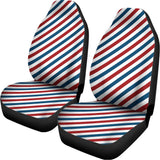 USA Patriotic Striped Pattern Print Universal Fit Car Seat Covers 102422