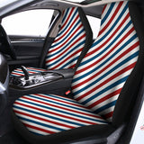 USA Patriotic Striped Pattern Print Universal Fit Car Seat Covers 102422