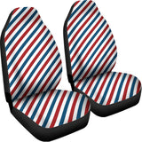 USA Patriotic Striped Pattern Print Universal Fit Car Seat Covers 102422