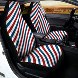 USA Patriotic Striped Pattern Print Universal Fit Car Seat Covers 102422