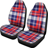 USA Plaid Pattern Print Universal Fit Car Seat Covers 102422