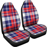 USA Plaid Pattern Print Universal Fit Car Seat Covers 102422