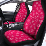 Valentine's Day Geometric Heart Print Universal Fit Car Seat Covers 102422
