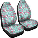 Valentine's Day Heart And Flower Print Universal Fit Car Seat Covers 102422