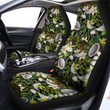 Vanilla Flower And Coconut Pattern Print Universal Fit Car Seat Covers 102422