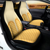 Vanilla Ice Cream Melted Print Universal Fit Car Seat Covers 102422