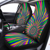 Vibrant Psychedelic Optical Illusion Universal Fit Car Seat Covers 102422