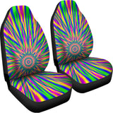 Vibrant Psychedelic Optical Illusion Universal Fit Car Seat Covers 102422