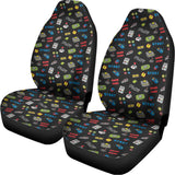Video Game Gadgets Pattern Print Universal Fit Car Seat Covers 102422