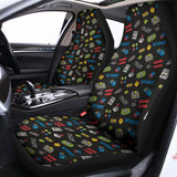 Video Game Gadgets Pattern Print Universal Fit Car Seat Covers 102422