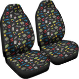 Video Game Gadgets Pattern Print Universal Fit Car Seat Covers 102422