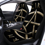 Viking Nordic Runes Pentagram Print Universal Fit Car Seat Covers 102422