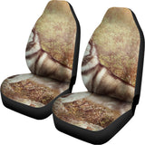 Vintage Alaskan Malamute Print Universal Fit Car Seat Covers 102422