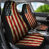 Vintage American Flag Patriotic Universal Fit Car Seat Covers 102422
