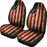 Vintage American Flag Patriotic Universal Fit Car Seat Covers 102422