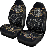 Vintage Aquarius Zodiac Sign Print Universal Fit Car Seat Covers 102422