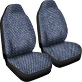 Vintage Blue Denim Jeans Print Universal Fit Car Seat Covers 102422