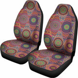 Vintage Bohemian Floral Mandala Print Universal Fit Car Seat Covers 102422