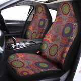 Vintage Bohemian Floral Mandala Print Universal Fit Car Seat Covers 102422