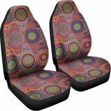 Vintage Bohemian Floral Mandala Print Universal Fit Car Seat Covers 102422