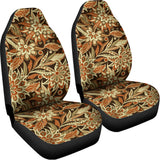 Vintage Brown Bohemian Floral Print Universal Fit Car Seat Covers 102422