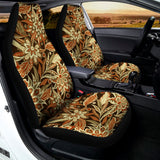 Vintage Brown Bohemian Floral Print Universal Fit Car Seat Covers 102422