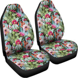 Vintage Cactus And Flower Print Universal Fit Car Seat Covers 102422
