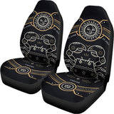 Vintage Cancer Zodiac Sign Print Universal Fit Car Seat Covers 102422