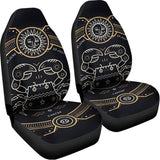 Vintage Cancer Zodiac Sign Print Universal Fit Car Seat Covers 102422