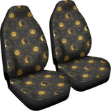 Vintage Celestial Pattern Print Universal Fit Car Seat Covers 102422